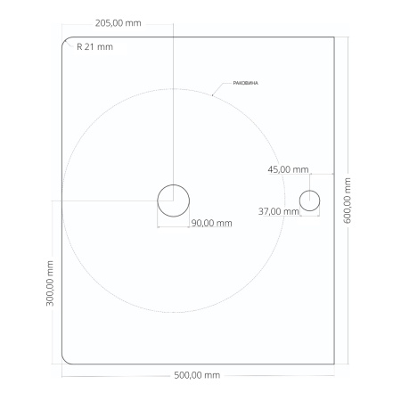 Столешница Grossman НОРМА 506003 черная (искусственный камень)